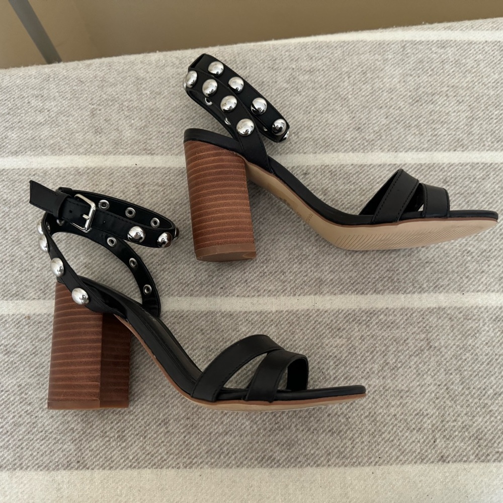 Marc Fisher Lantern Studded Ankle Strap Sandals